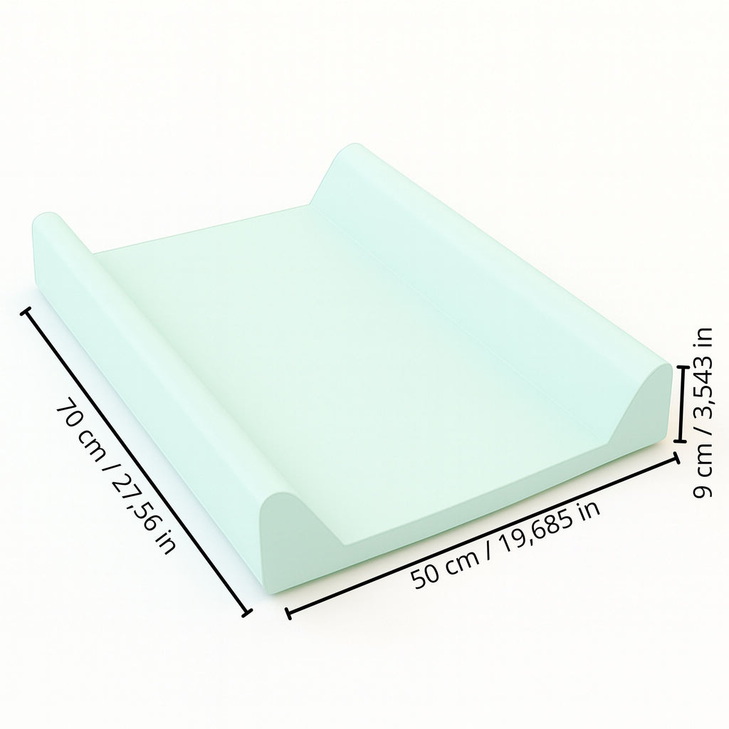 AMIKU, Matelas à langer doux pour bébés, Coussin à langer pour bébé, Mousse profilée pour changer les bébés, Coussin pour table ou commode, 50Cmx70Cm, Produit pour le soin des bébés, Sûr, Fabriqué en Europe, pour la maternelle, 100% imperméable, 100% anti