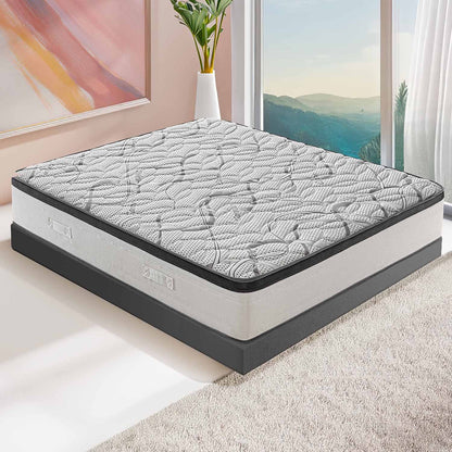 Matelas ROYAL DELUXE avec effet MÉMOIRE - Mousse HR haute densité - 100% orthopédique fabriqué en Italie - Housse avec effet relaxant CARBONIO