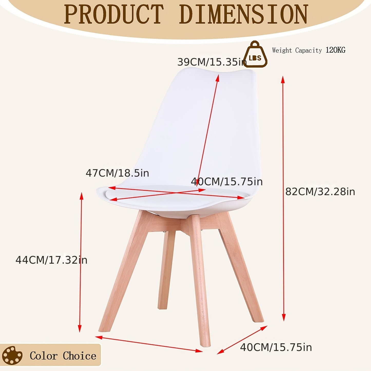 Ensemble de 6 chaises de salle à manger modernes du milieu du siècle, chaises de cuisine, chaises de bureau, chaise coquillage de designer avec coussins ergonomiques en similicuir et pieds en bois massif pour cuisine, salon, chambre à coucher, blanc