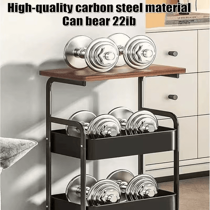 Chariot de Rangement à Roulettes, Étagère Verticale Gain de Place, Idéal pour Étagères dans Cuisines, Salons, Chambres, Bureaux, Meubles Mobiles, Étagères Mobiles, Organisateurs de Maison, Étagères Verticales, Aucun Assemblage Requis, Rangement et Stockag