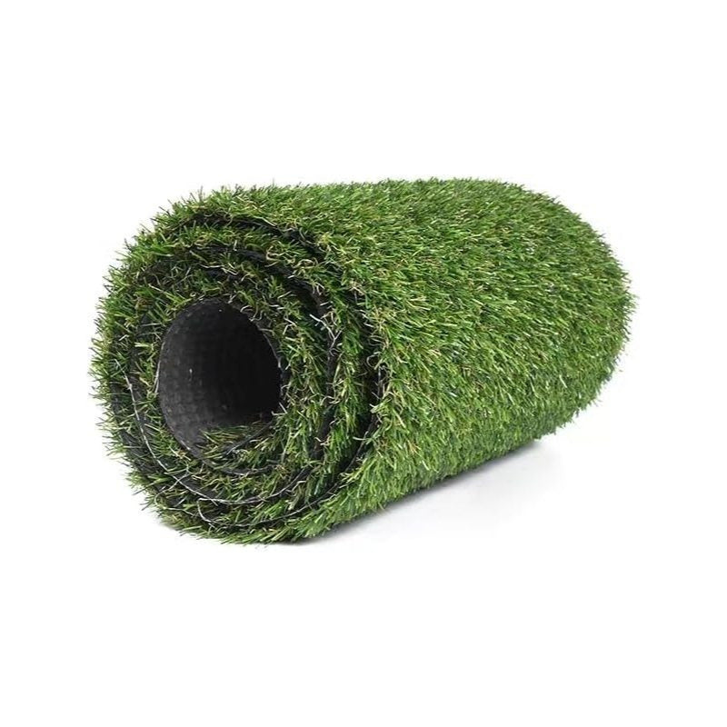 Rouleau d'Herbe Synthétique Baroni Home, Hauteur 30 mm, Vert Naturel, Herbe PE, Base Drainante PP, Fibres Haute Densité/m², Résistant et Sûr pour les Animaux, pour Jardins, Terrasses, Piscines