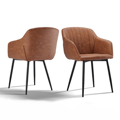 Chaises de salle à manger élégantes avec accoudoirs et soutien lombaire pour salon, cuisine et chambre, offrant un grand confort - Disponibles par lots de 2, 4 ou 6