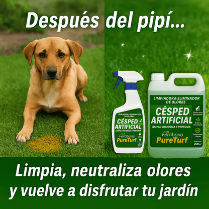 Nettoyant pour gazon artificiel PureTurf 5L – Désinfectant parfum pin pour usage intérieur et extérieur | Neutralise les odeurs d'animaux et garde votre jardin toujours frais