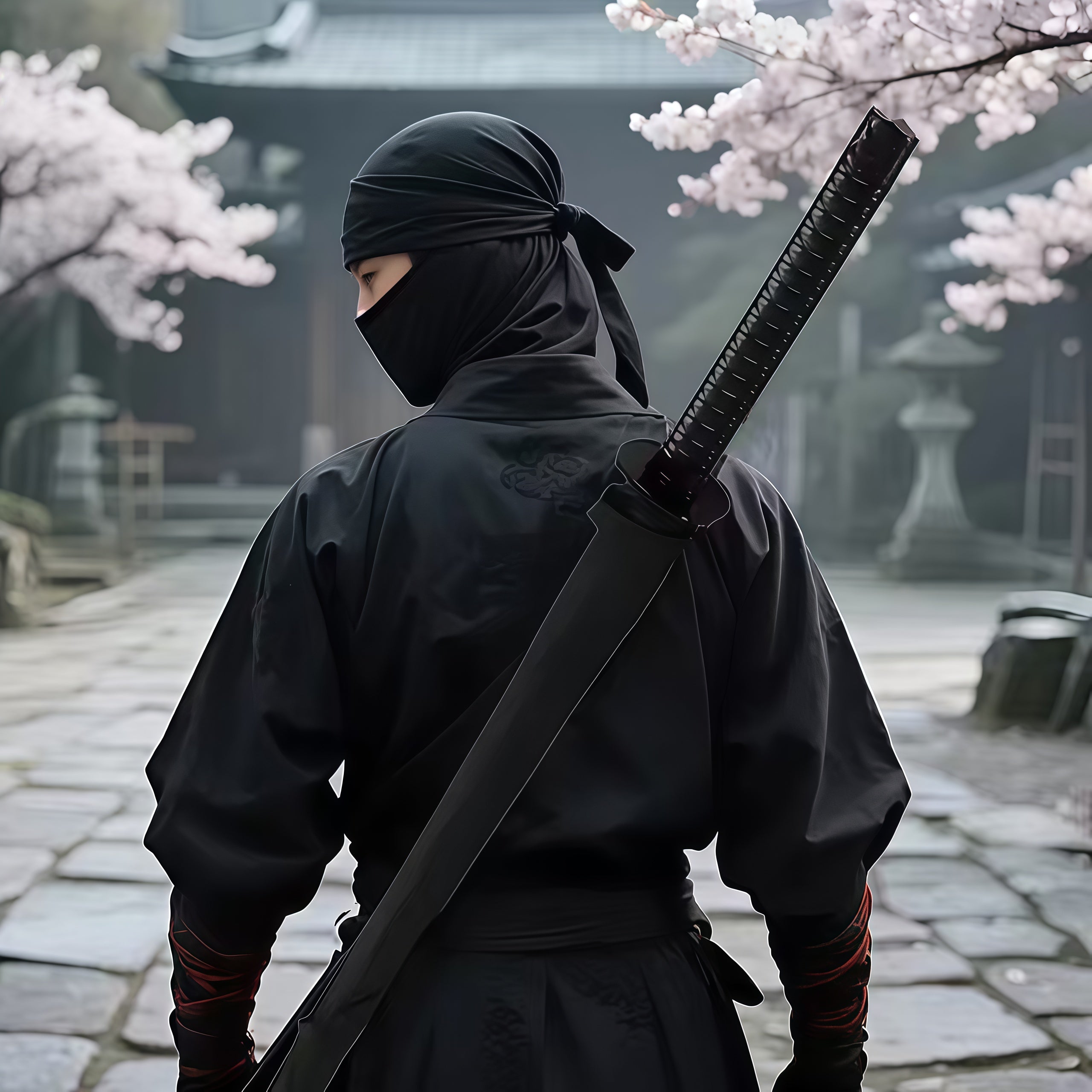 1 pièce ou 2 pièces en option, Parapluie Samouraï Ninja Semi-automatique MEI QI LIN, Le meilleur cadeau créatif (16 baleines), Parapluie à long manche robuste et durable