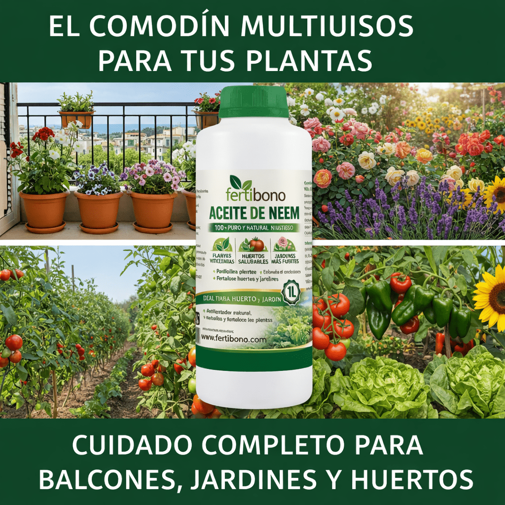 Huile de Neem 100 % Pure 1 L | Pressée à Froid – Soin Naturel pour des Plantes Saines à la Maison, au Jardin, sur la Terrasse et dans les Bureaux