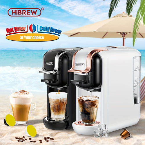 HiBREW Machine à café multifonction 4-en-1 à capsules pour capsules NES/DG et café moulu, Machine à café, Cadeau/Maison H2A