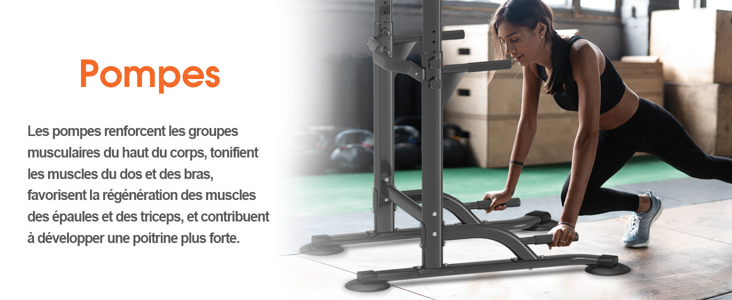 DH FitLife Power Tower Dip Station| Barre de traction autonome | Barre de dips pour le dos | Station de musculation Power Tower | Station de fitness | Rack de puissance pour salle de sport à domicile