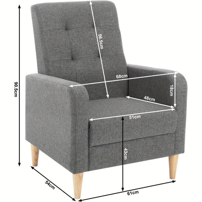 1pc Fauteuil de loisirs, Siège confortable avec accoudoirs, Fauteuil moderne, Peut être utilisé comme fauteuil TV de salon, Fauteuil de repos de bureau, Fauteuil de réception, Fauteuil de loisirs de chambre à coucher