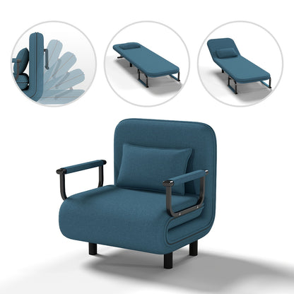 Fabulcozy Chaise de Bureau Canapé - Style Moderne, Dossier Réglable à 5 Niveaux, avec Appui-Tête et Coussin Confortable, Convient pour Salon/Bureau, Noir Gris Marron Vert Jaune Bleu Marron