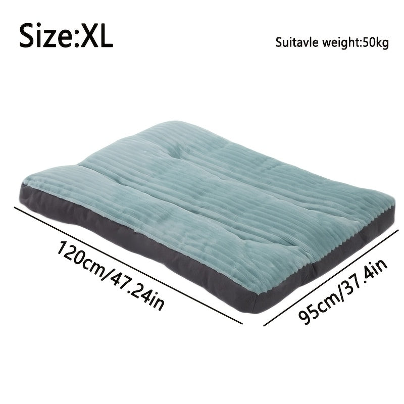 1 tapis rayé pour animaux de compagnie, un lit durable pour chien adapté à toutes les tailles avec une housse amovible et lavable, conception rectangulaire pour chiens moyens à grands, chiots et chats, meubles d'intérieur parfaits pour le salon, salon con