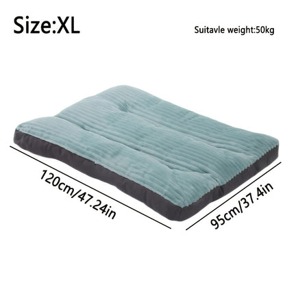 1 tapis rayé pour animaux de compagnie, un lit durable pour chien adapté à toutes les tailles avec une housse amovible et lavable, conception rectangulaire pour chiens moyens à grands, chiots et chats, meubles d'intérieur parfaits pour le salon, salon con
