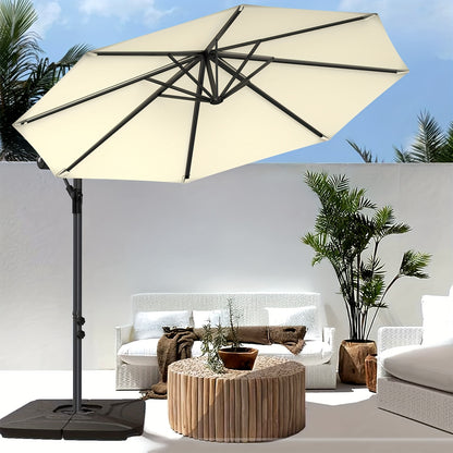 Grand parasol portique avec poignée à manivelle