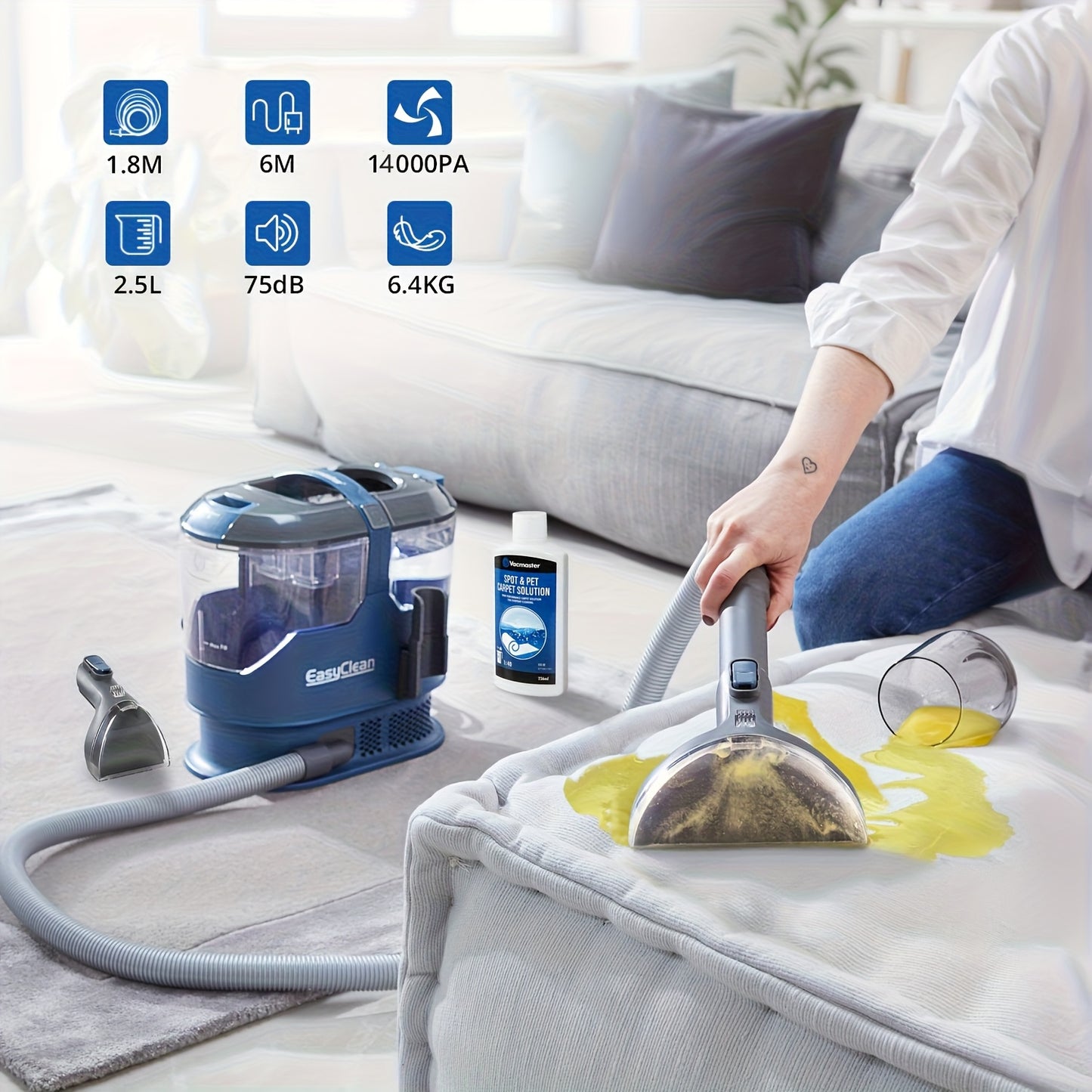 Easyclean Quick Carpet Remover, 800W pour véhicule et déplacements – vue détaillée 17