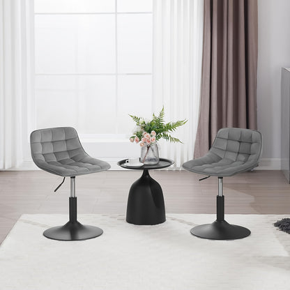 Tabouret de Bar, Tabouret Pivotant, Chaise de Bureau à Domicile, Tabouret Réglable en Hauteur, Siège en Velours