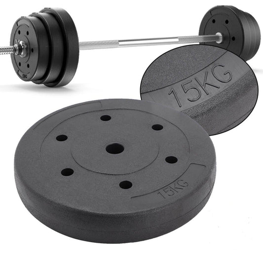 Jeu de Plaques de Poids Standard 15kg/20kg/30kg pour Haltères, Barre d'Haltérophilie et Entraînement de Musculation