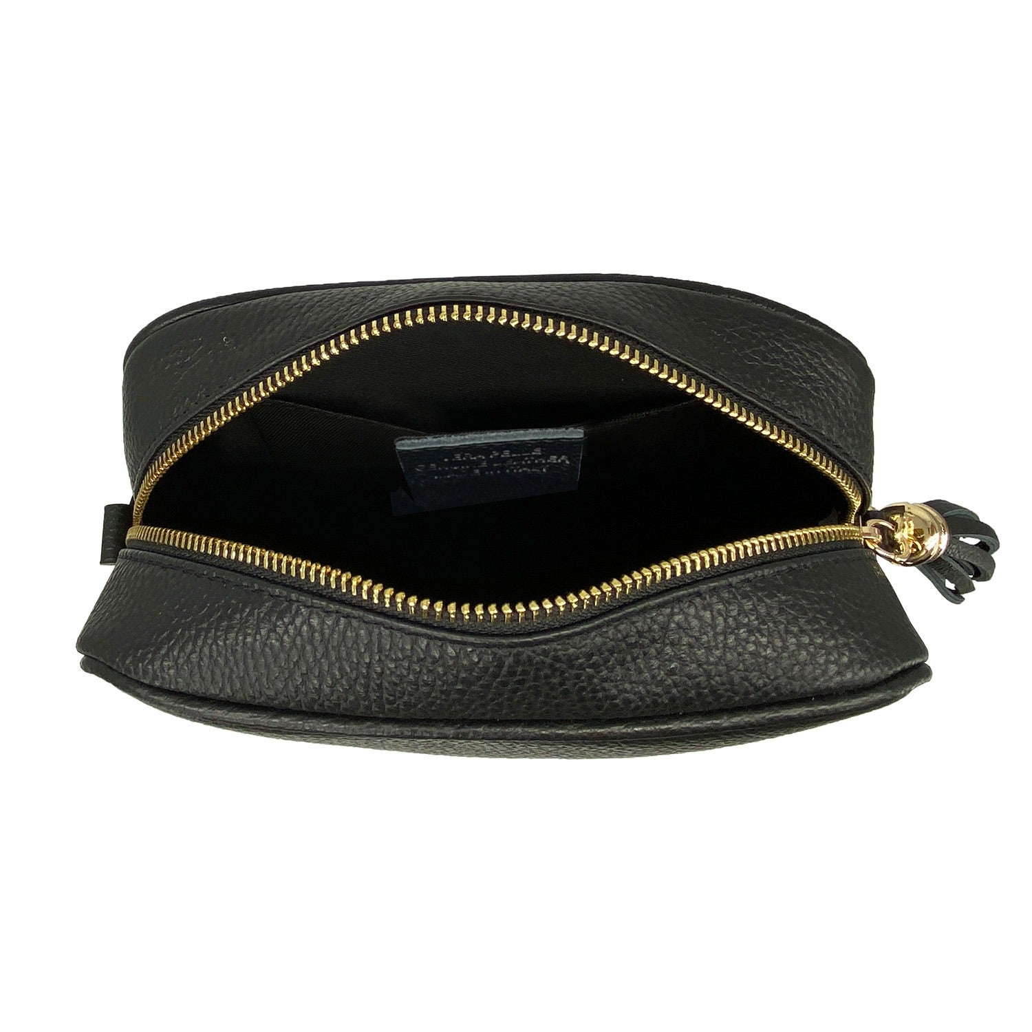 Sac à bandoulière en cuir véritable avec fermeture à glissière pour femme cod.5210