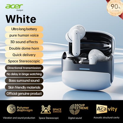 Écouteurs sans fil Acer, Gris pour camping et voyage – vue détaillée 34