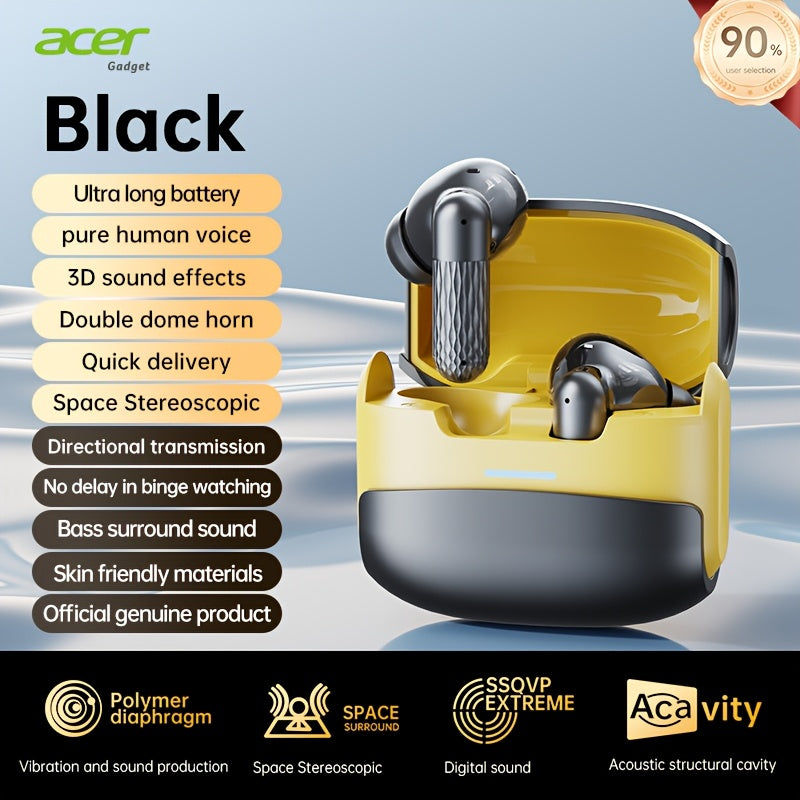 Écouteurs sans fil Acer, Gris pour camping et voyage – vue détaillée 36