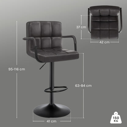 Tabourets de bar, tabouret de bar pivotant à 360° à hauteur réglable, chaise de réception, tabourets de comptoir modernes avec dossier et repose-pieds, tabourets de bar à hauteur de comptoir, convient pour bar de bureau, cuisine, salle à manger, pour cade