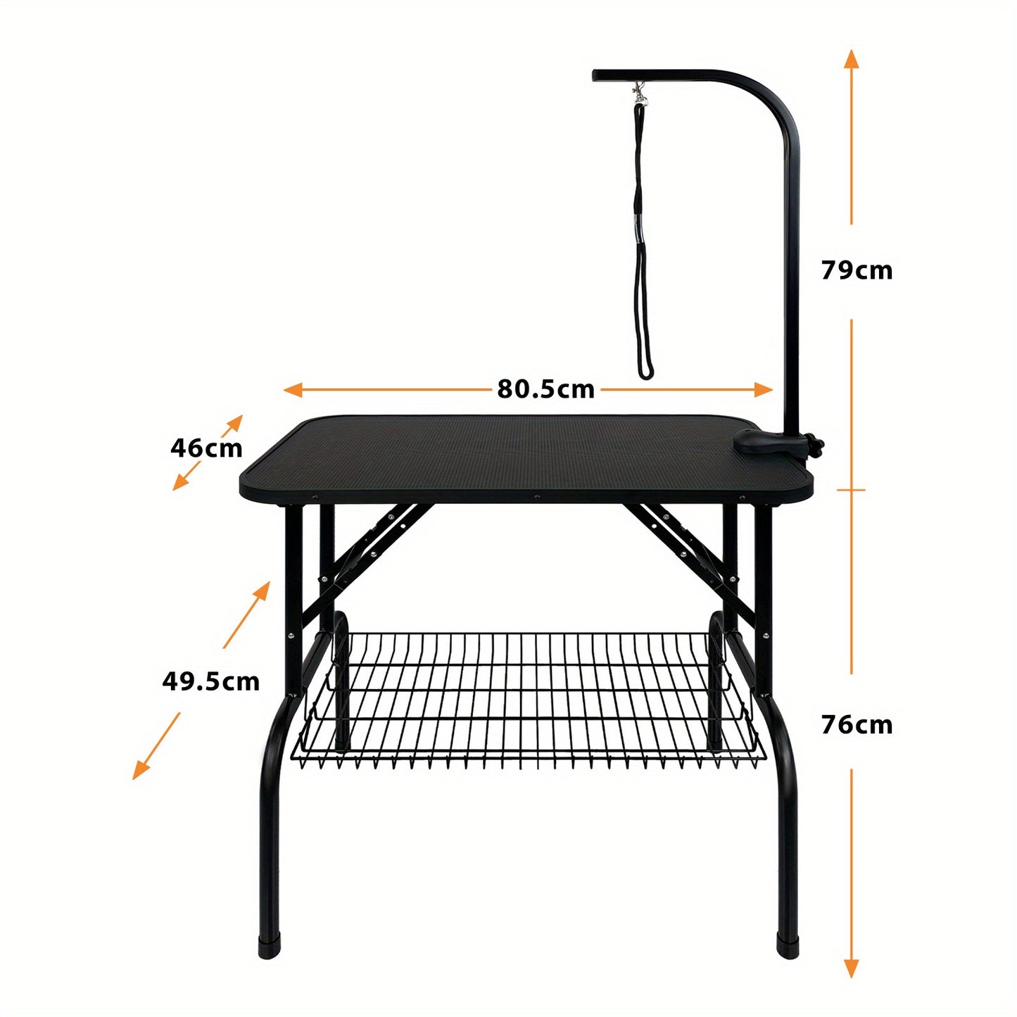 Table de toilettage réglable en hauteur pour chiens et chats, avec boucle et conception pliable