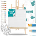 Kit Complet de Peinture Artmaker pour Enfants avec Chevalet en Bois 50 CM, Toile de Peinture 25x25 CM, 12 Peintures Acryliques 12 ML, 10 Pinceaux et Palette – Cadeau Idéal pour Apprendre à Peindre pour Garçons et Filles – Ensemble Artistique Créatif pour