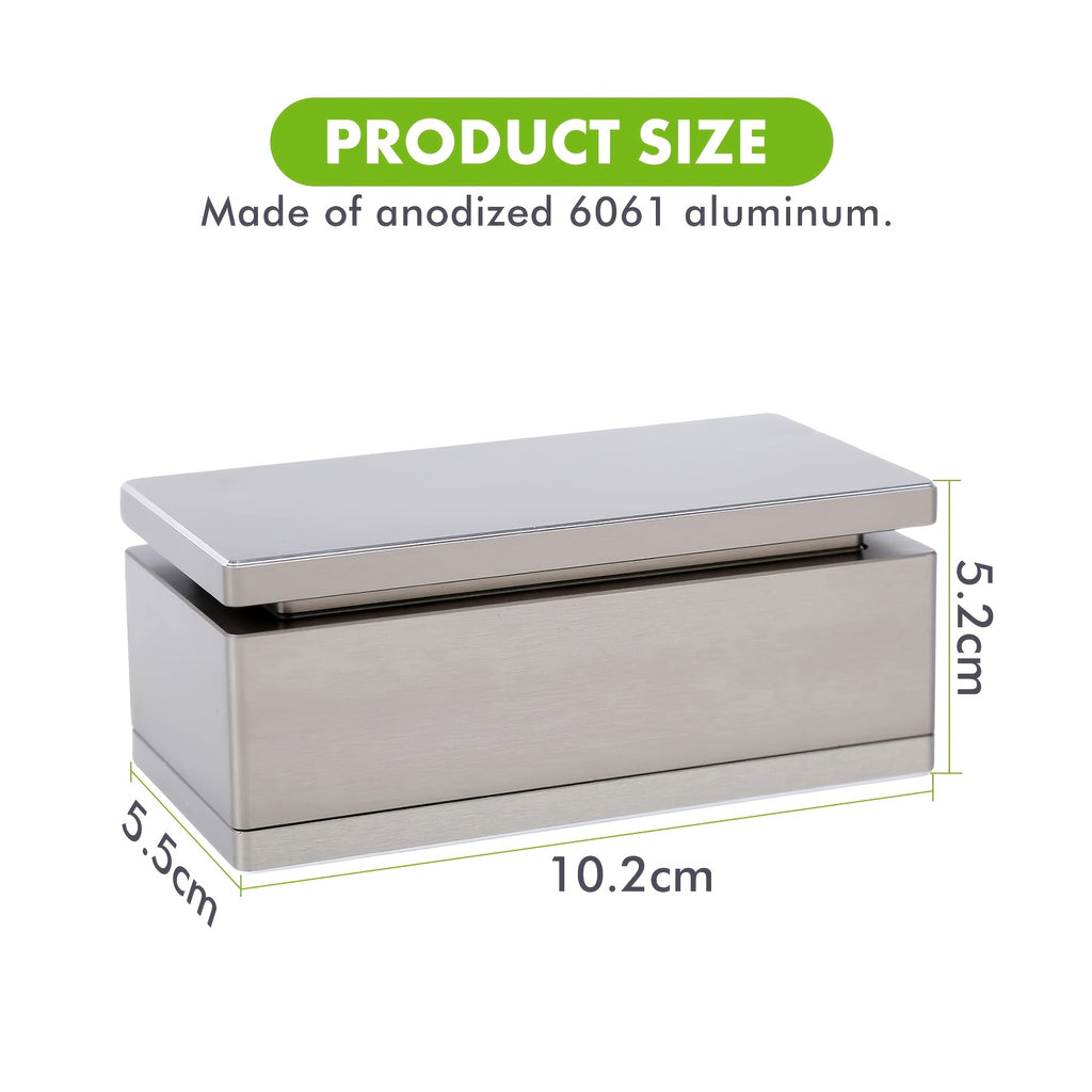 Moule de Pré-Presse 10,2 cm x 5,5 cm x 5,2 cm, en Aluminium Anodisé de Qualité Alimentaire pour Pressage de Fleurs