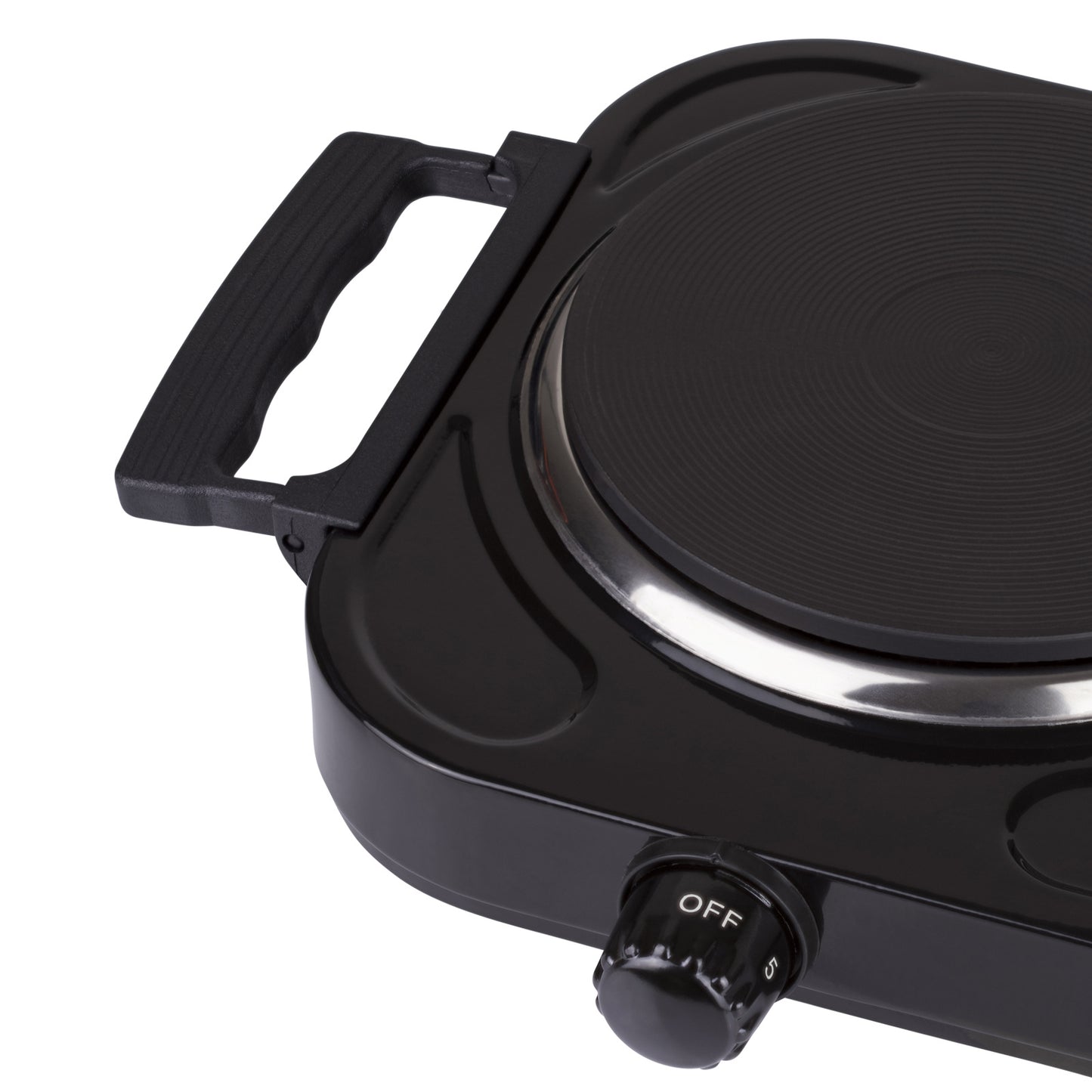 Plaque chauffante double avec poignées pliables, 2000 watts, 2 zones de cuisson à induction, chacune Ø 155 mm, contrôle de température en continu, plaque de cuisson de camping mobile double Grafner
