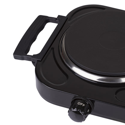 Plaque chauffante double avec poignées pliables, 2000 watts, 2 zones de cuisson à induction, chacune Ø 155 mm, contrôle de température en continu, plaque de cuisson de camping mobile double Grafner