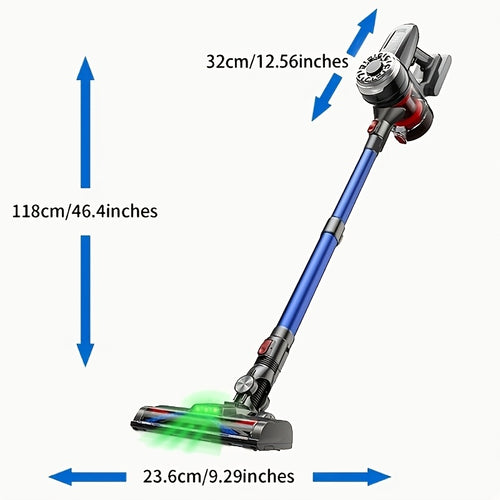 Aspirateur sans fil XINSHE A7 pour usage domestique, autonomie de 40 minutes, batterie amovible, grand bac à poussière de 1,2 L, tube télescopique, pour parquets/tapis/poils d'animaux et nettoyage intérieur de voiture