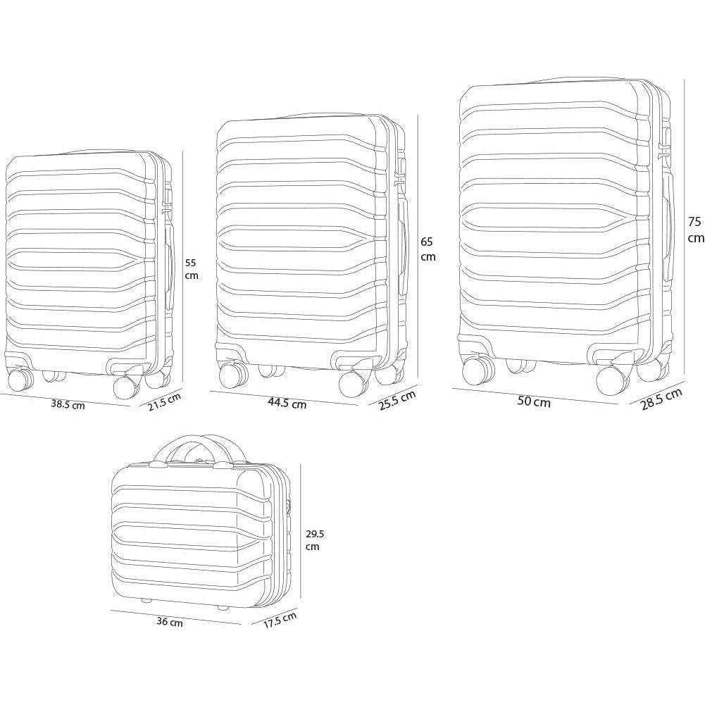 Ensembles de voyage valise, coque rigide ABS pour quotidien et maison – vue détaillée 8
