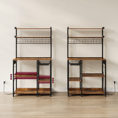 Étagère pour micro-ondes, 4 Prises CA pour cuisine – vue détaillée 2