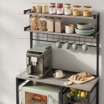 Étagère pour micro-ondes, 4 Prises CA pour cuisine – vue détaillée 9