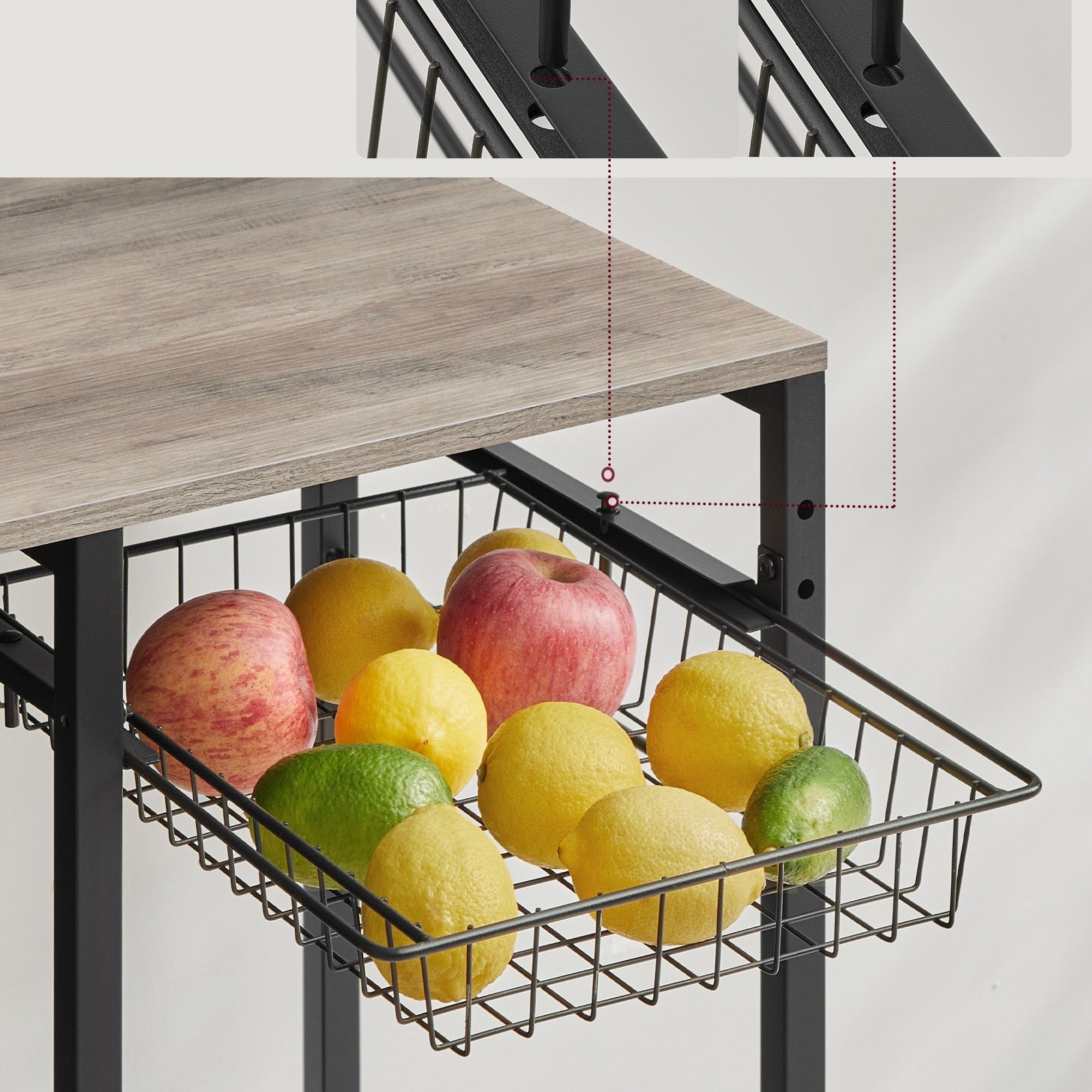 Étagère pour micro-ondes, 4 Prises CA pour cuisine – vue détaillée 10