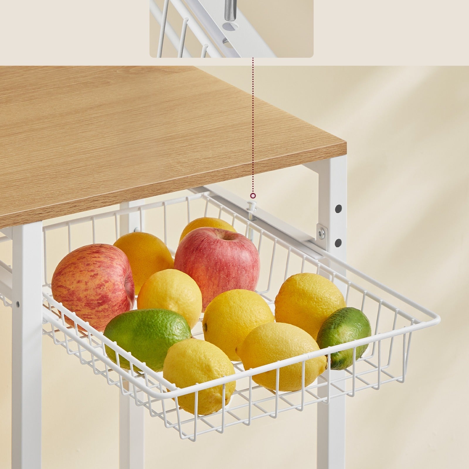 Étagère pour micro-ondes, 4 Prises CA pour cuisine – vue détaillée 17