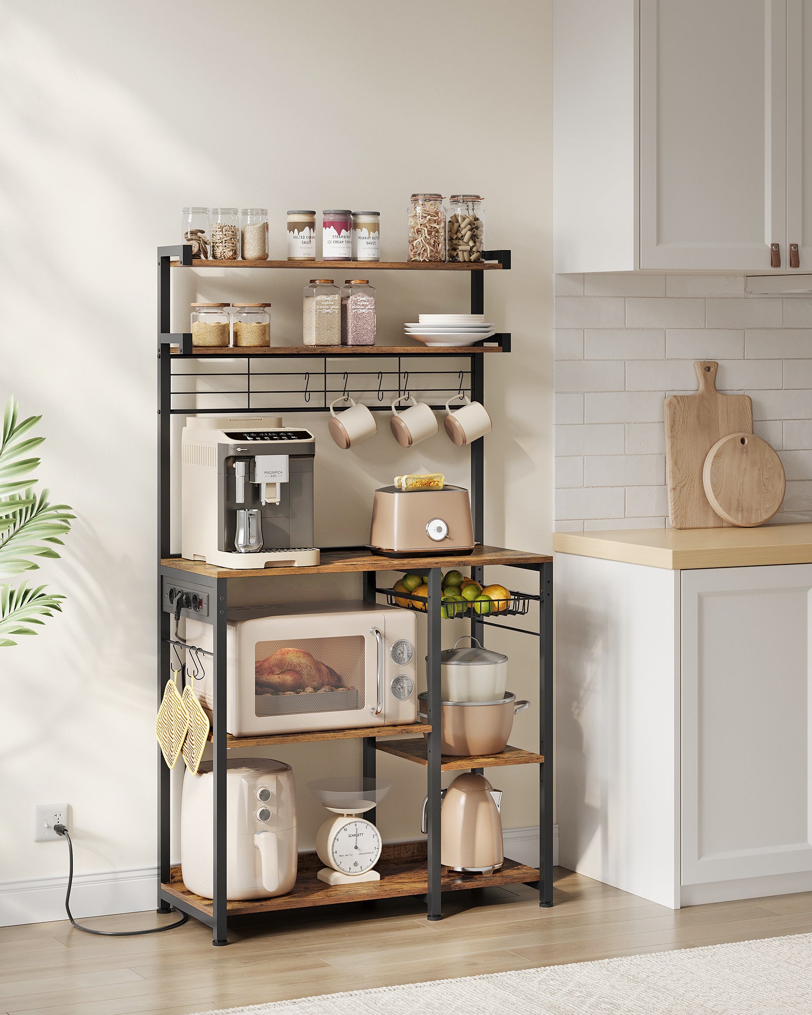 Étagère pour micro-ondes, 4 Prises CA pour cuisine – vue détaillée 23