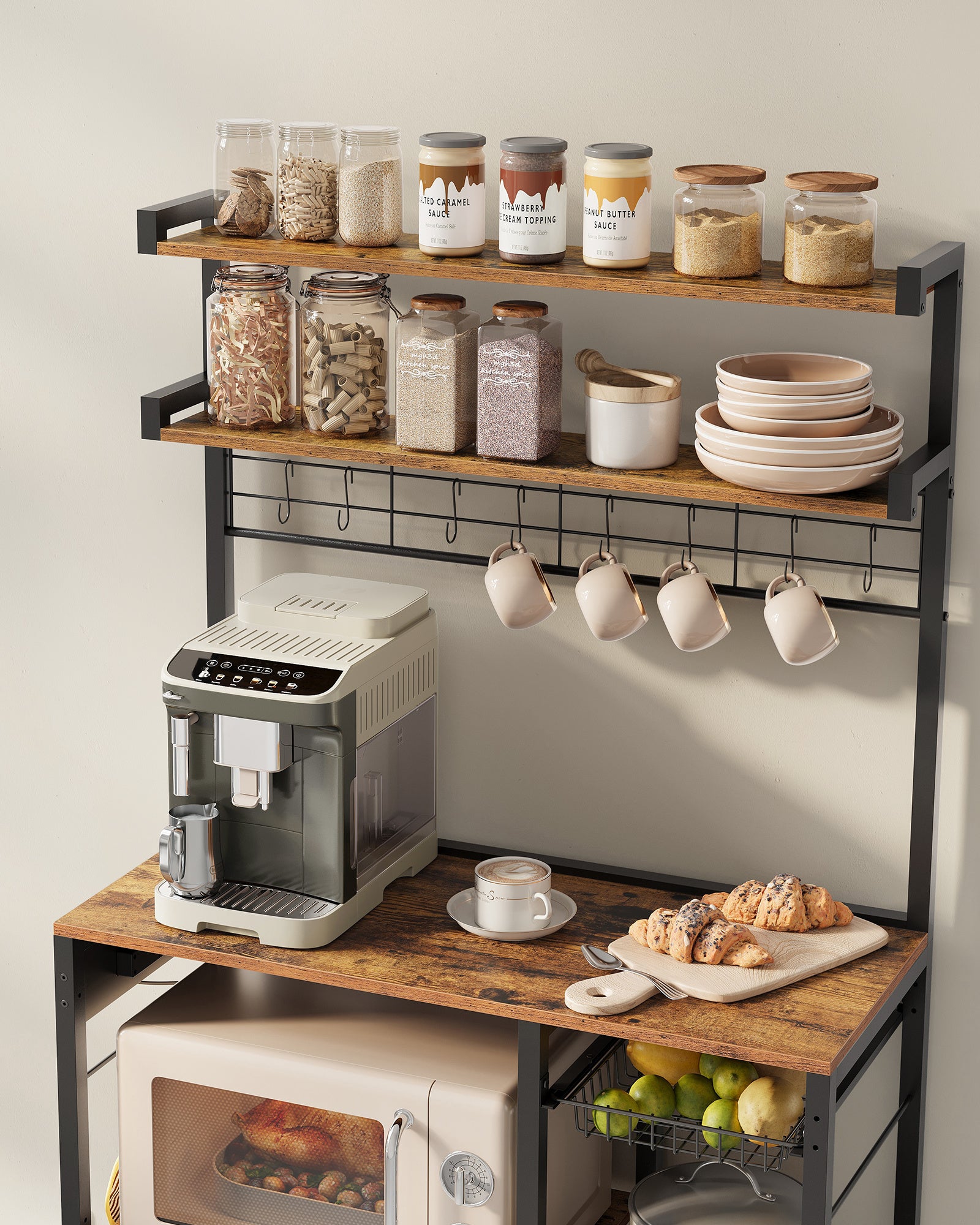 Étagère pour micro-ondes, 4 Prises CA pour cuisine – vue détaillée 25