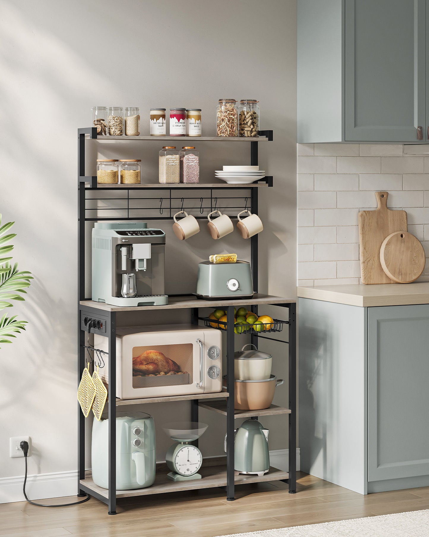 Étagère pour micro-ondes, 4 Prises CA pour cuisine – vue détaillée 33