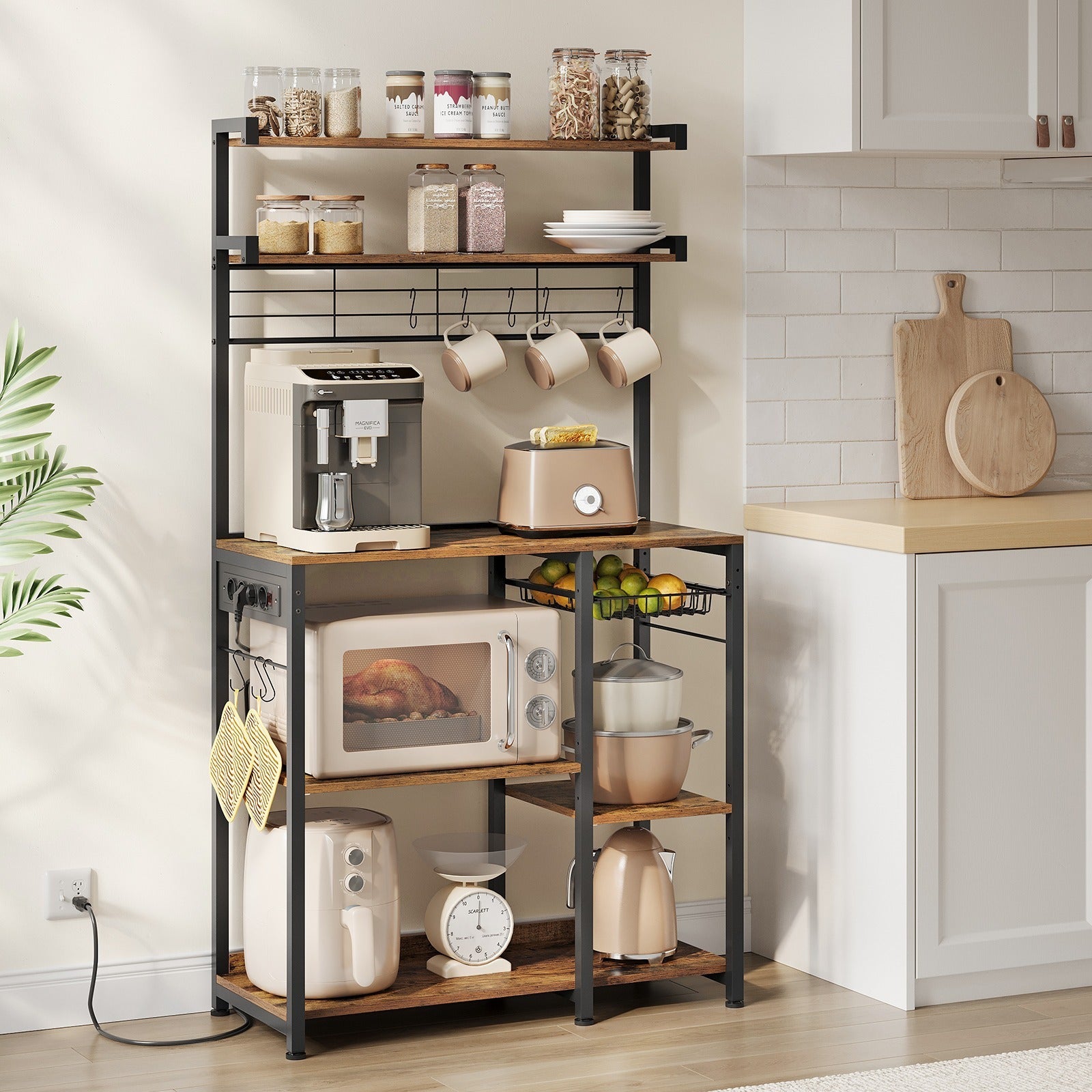 Étagère pour micro-ondes, 4 Prises CA pour cuisine – vue détaillée 38