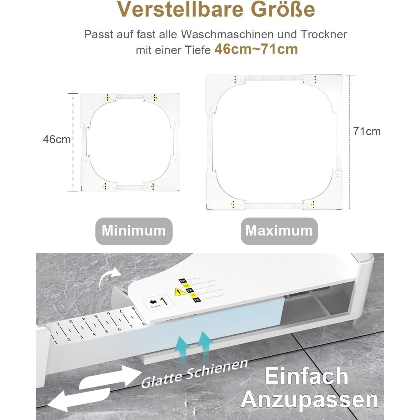 Étendoir à linge, réglable pour maison et espace de rangement – vue principale