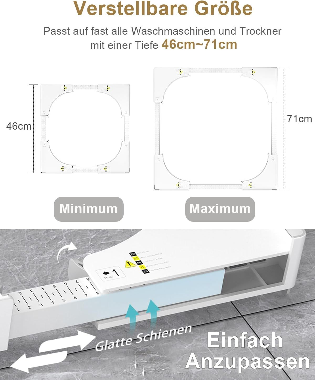 Étendoir à linge, réglable pour maison et espace de rangement – vue détaillée 8