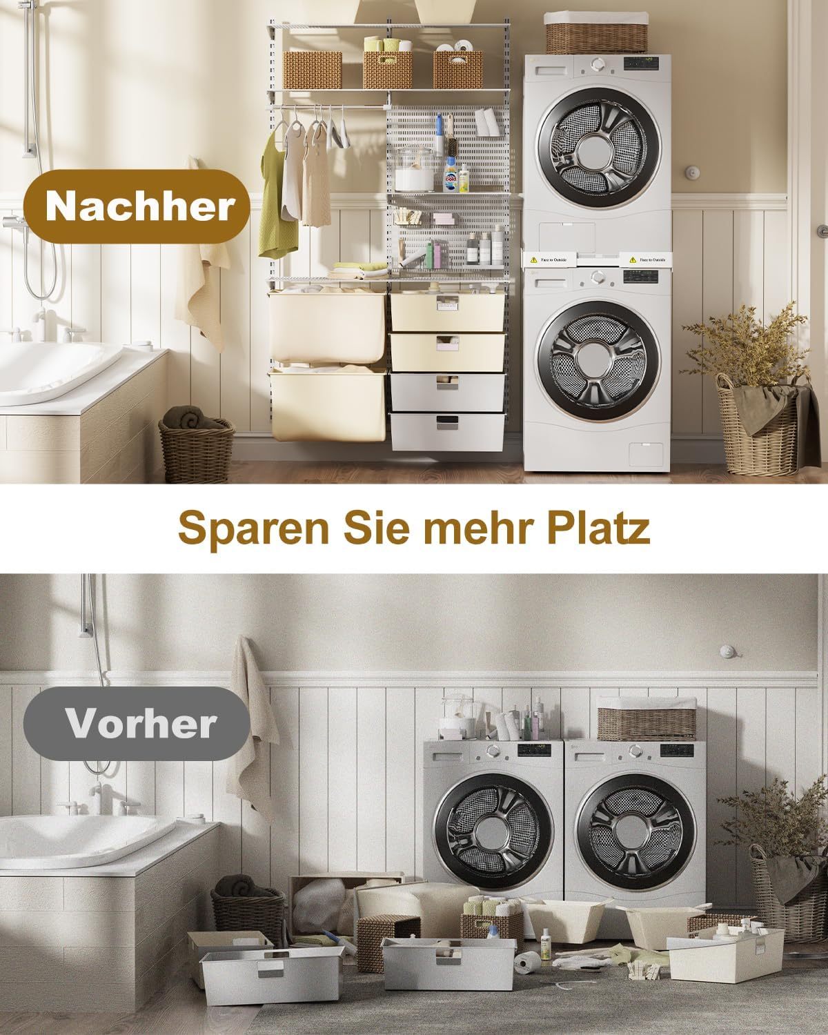 Étendoir à linge, réglable pour maison et espace de rangement – vue détaillée 9