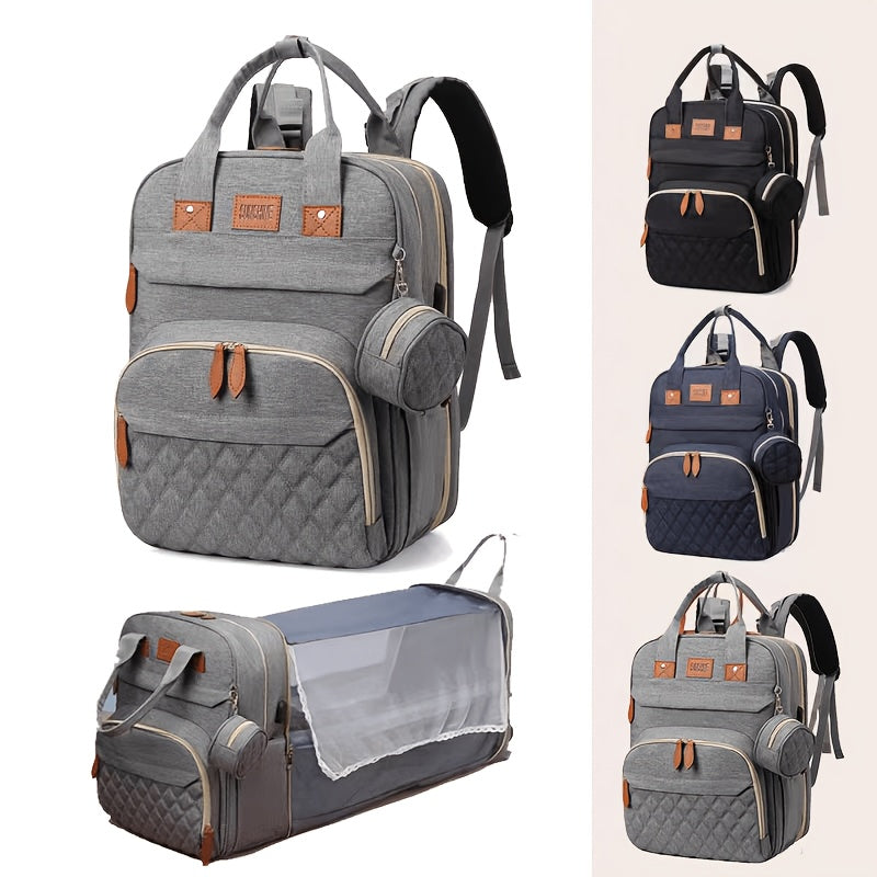 Sac de cheval pour maman GROVY, sac multi-poches avec plusieurs compartiments, sac à dos multifonctionnel décontracté pour l'extérieur, léger, grande capacité pour l'organisation des essentiels des couches