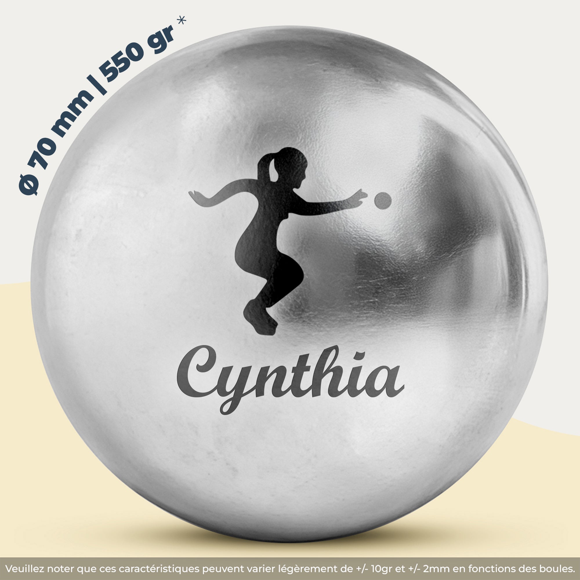 Boule de pétanque personnalisé - Pétanque 550 gr personnalisable - Boule Gravé - Cadeau personnalisable - Idée cadeau pour homme - Fête des grand-pères - Fête des pères - Anniversaire - Noël - Activité pleine air - Personnalisation - Cadeau femme