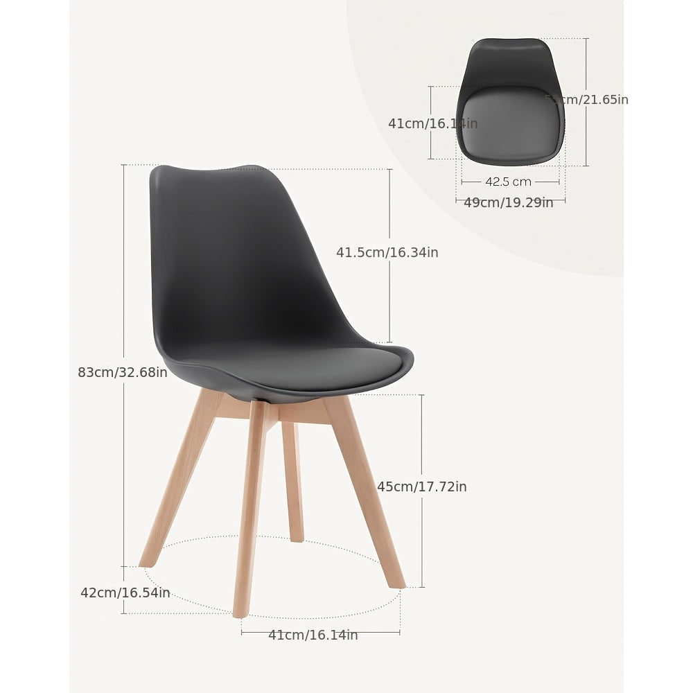 2/4pcs Chaise de salle à manger Bureau Chaise de visite Chaise de réception Chaise de designer Chaise de cuisine en bois
