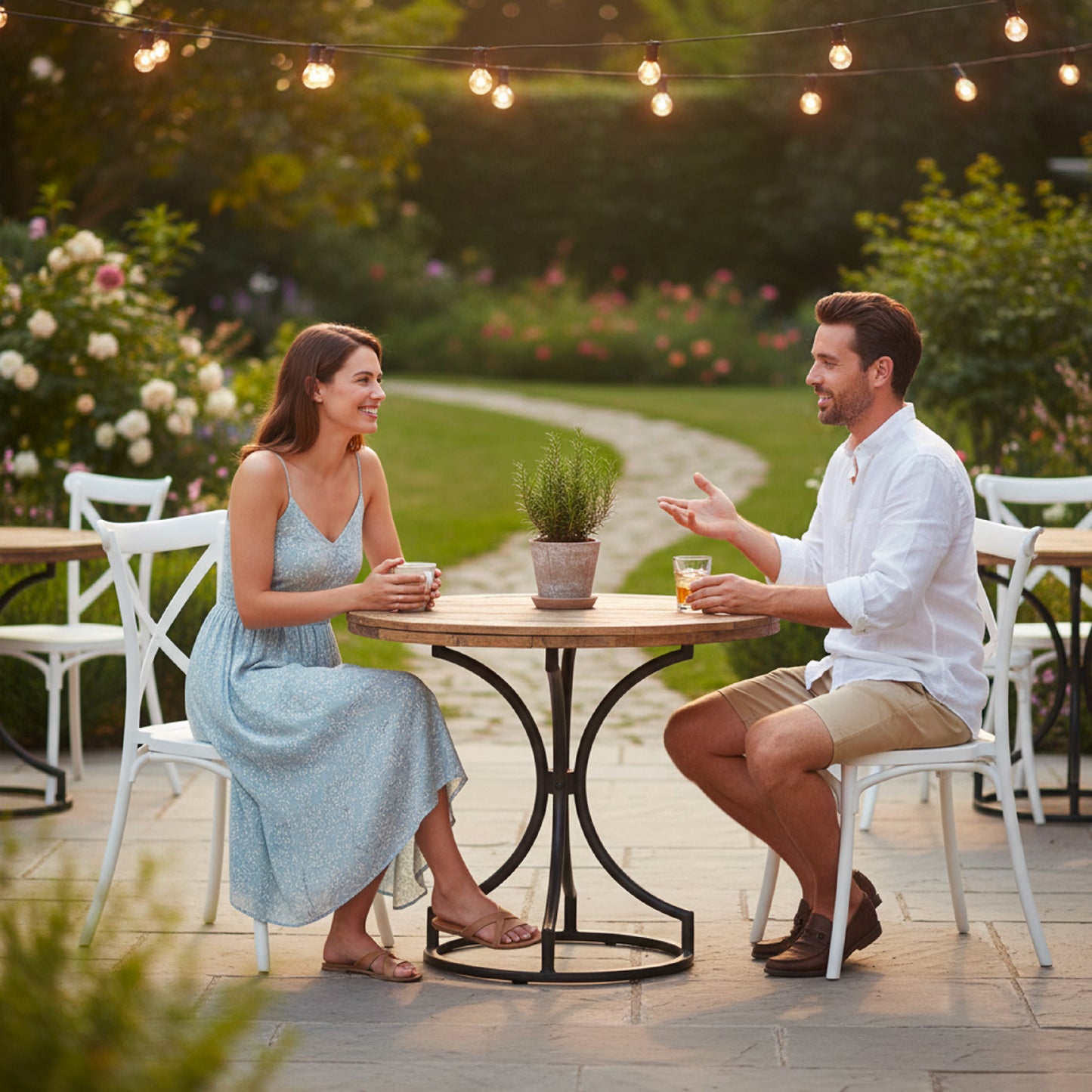 Baroni Home Lot de 4 chaises en plastique blanc – Empilables, prêtes à l'emploi sans assemblage requis, faciles à nettoyer, avec pieds antidérapants pour une stabilité accrue – Idéales pour cuisine, salon, salle à manger, jardin, terrasse ou balcon – Assi