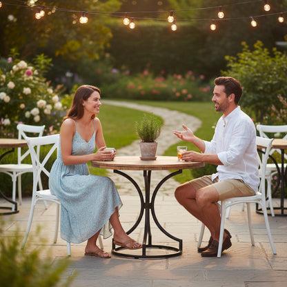 Baroni Home Lot de 4 chaises en plastique blanc – Empilables, prêtes à l'emploi sans assemblage requis, faciles à nettoyer, avec pieds antidérapants pour une stabilité accrue – Idéales pour cuisine, salon, salle à manger, jardin, terrasse ou balcon – Assi