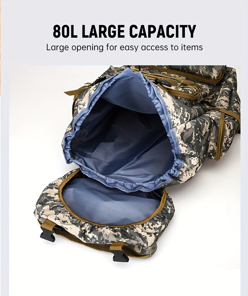 Sac à Dos Tactique 2 Pièces en Tissu Oxford Résistant pour Randonnée, Escalade, Camping, Voyage et Aventures en Plein Air – Grand Sac à Dos Polyvalent avec Multiples Compartiments et Poches, Idéal pour les Activités Extérieures et les Voyages