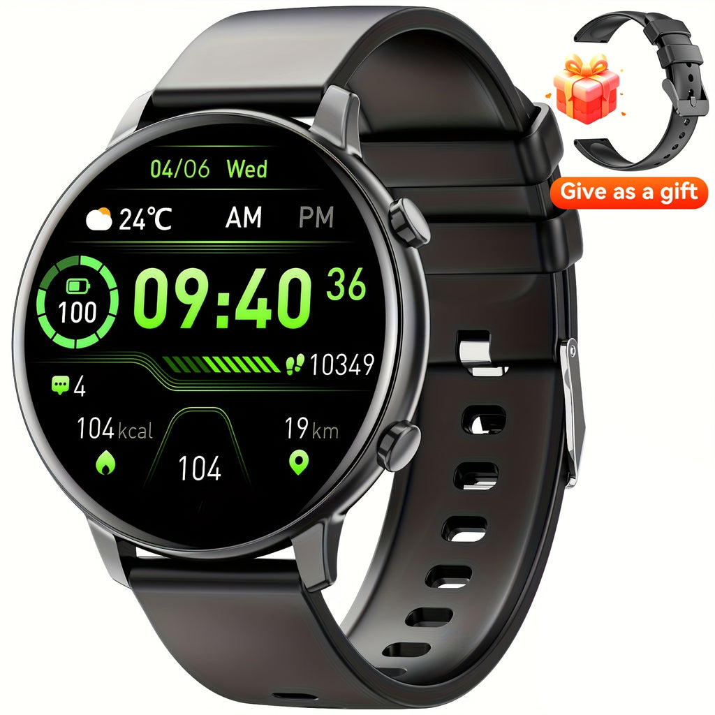 Montre Connectée Sport 1.39 pouces Écran Tactile Haute Définition, Appel Sans Fil, Assistant Vocal, Contrôle de la Caméra Sans Fil, Rappel Sédentaire, Lecture de Musique, 5.3, Chargement Magnétique, Batterie 210Mah, Compatible Android et iPhone