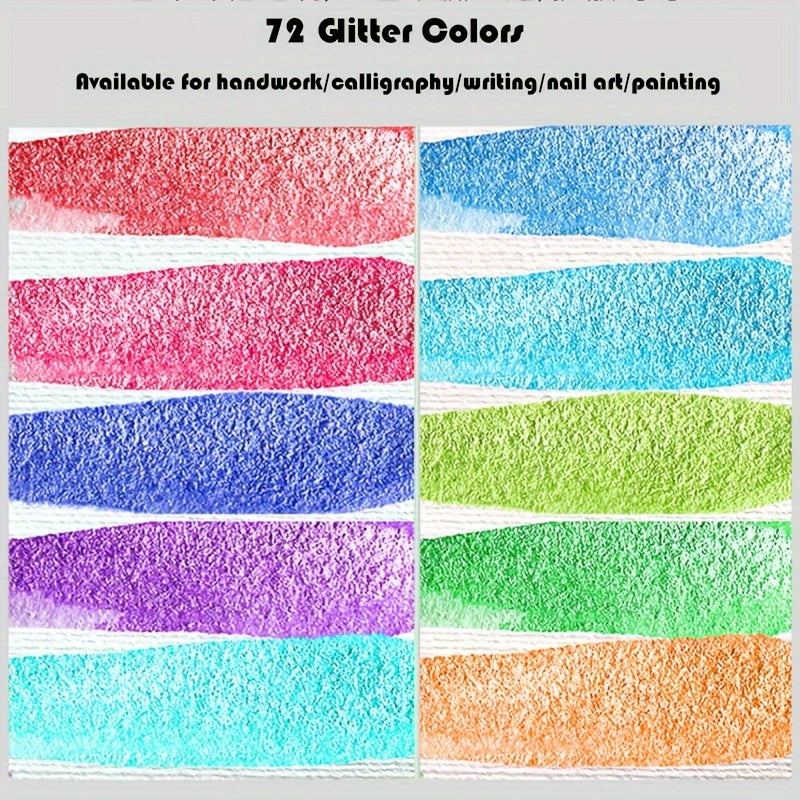 Ginflash Set de 12/24 couleurs 75ml/tube Pigment Acrylique Pailleté/Métallique Normal pour Art, Dessin, Peinture Murale DIY, Tissu et Fournitures Artistiques