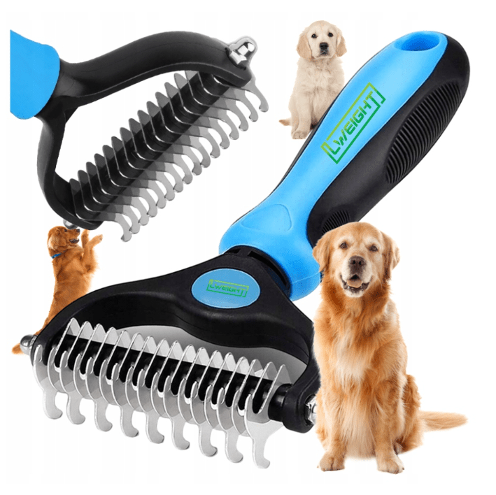 Le peigne enlève les poils morts du sous-pelage du chien.
